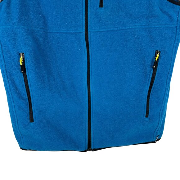 Solaris Blue Fleece Full Zip Vest XL Lightweight Polyester Outdoor Wear Pockets - Picture 3 of 6